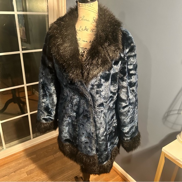 Blanc‎ Noir Outerwear Faux Fur Coat Jacket - Picture 1 of 10